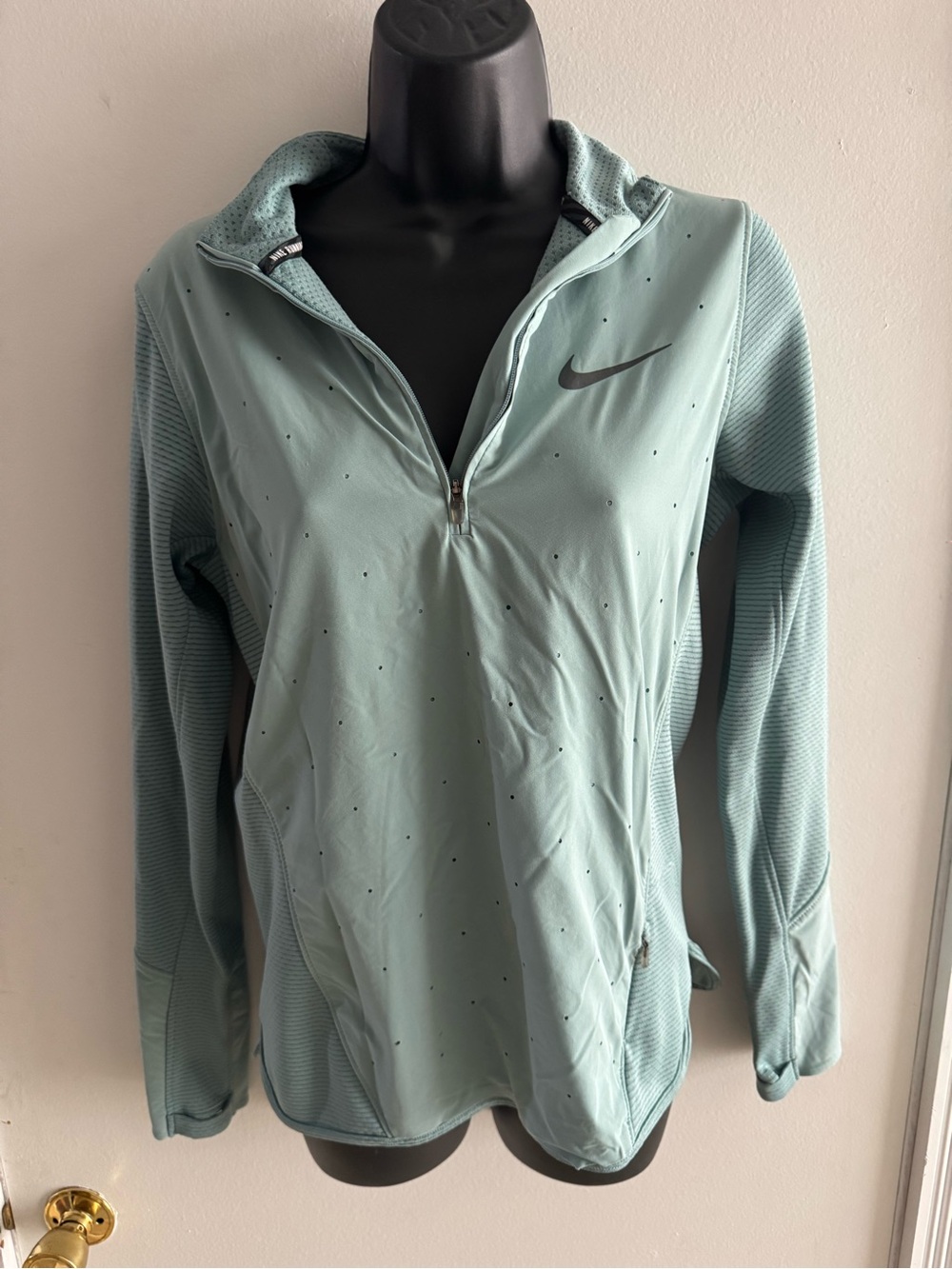 Nike Women's Mint Green Half-Zip Ski Jacket